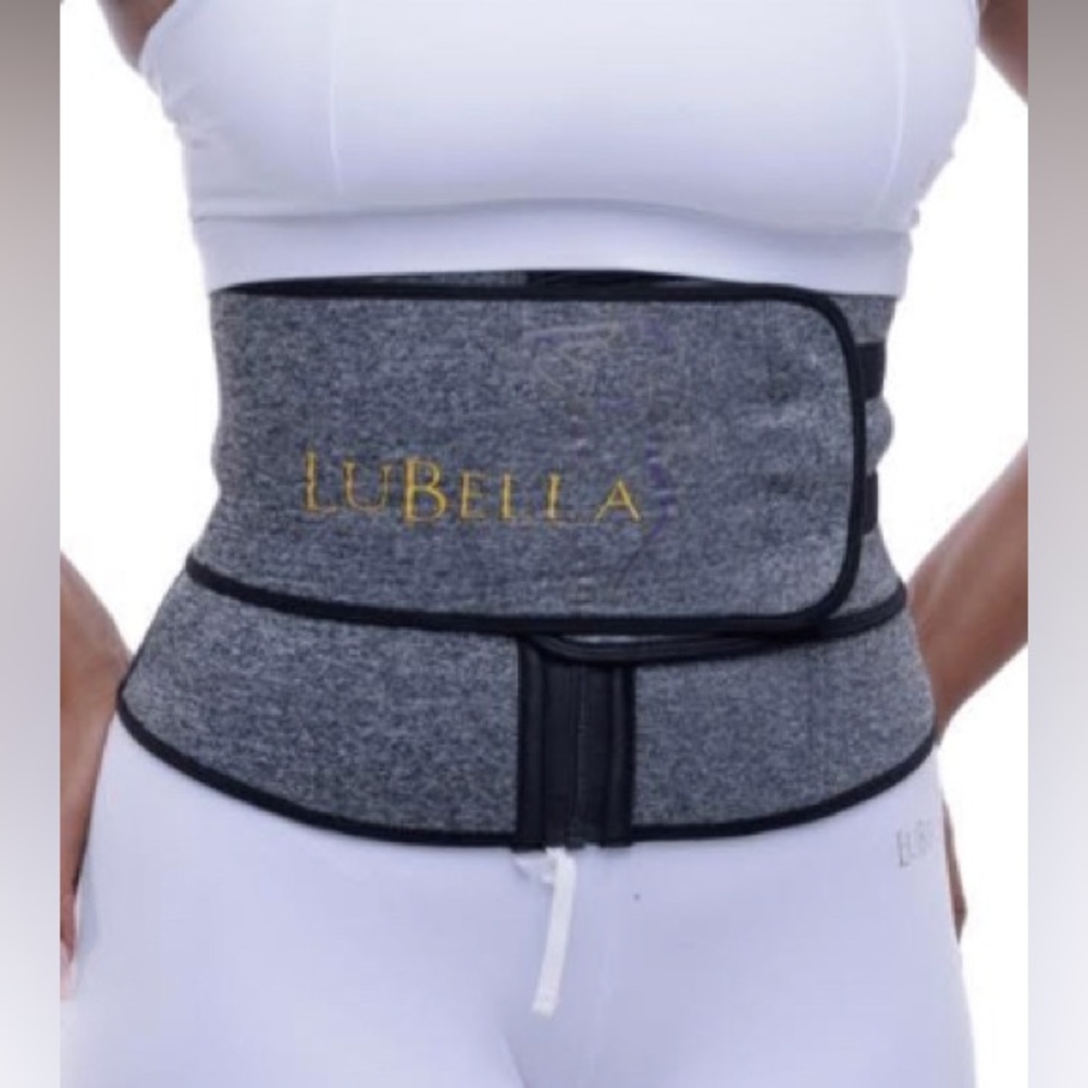 LuBella Fitness Bella Thermal Workout Waist Trainer in Gray Size Medium. - Picture 2 of 8